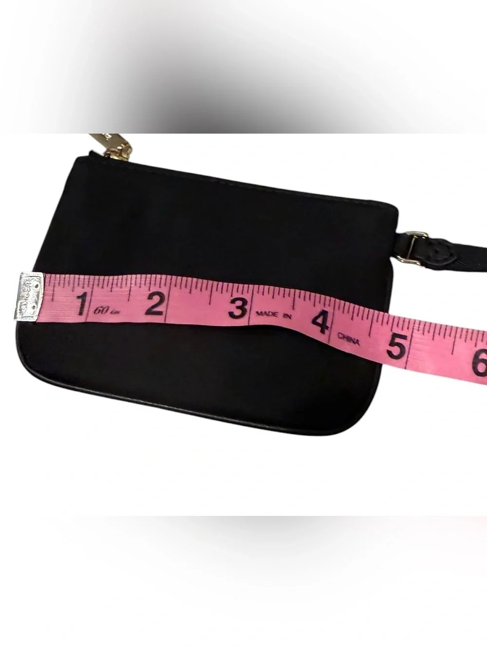 Kate Spade Black Mini Pouch with Clip NEW